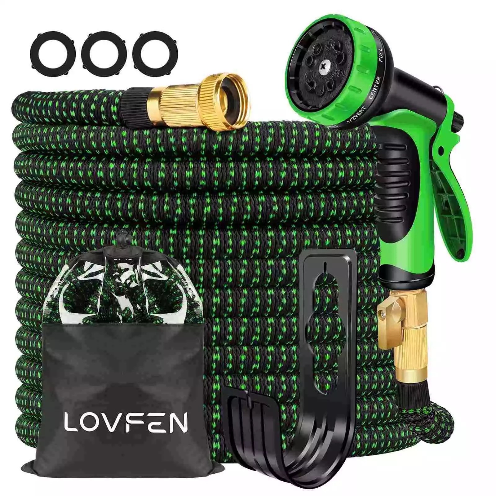 Flexible Expandable Garden Water Hose Pipe Pet Wash W/ Spray Nozzle Gun 25-150FT