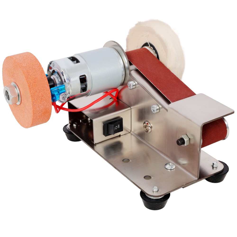 7 Speed Mini Belt Sander Knife Sharpener Metal Wood Grinding Power Tool