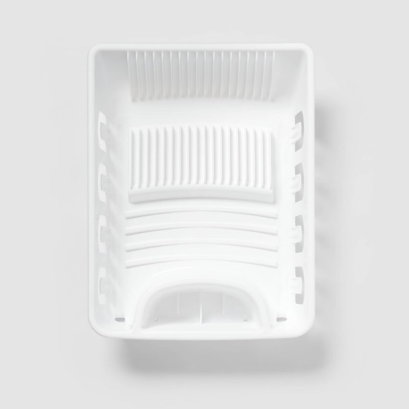 Plastic Dish Drainer: Freestanding Polypropylene Dish Drying Rack, 17.4″ Depth