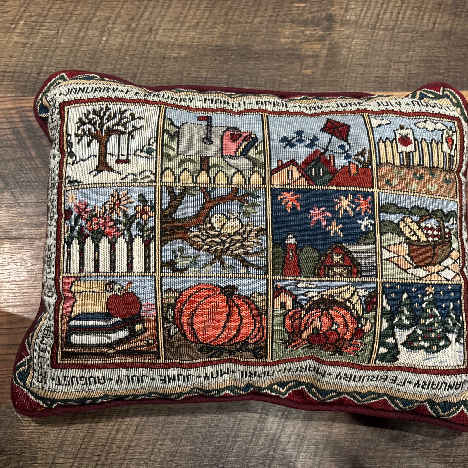16 X 11 Rectangular Throw Pillow With 12 Months Of The Year Super Clean