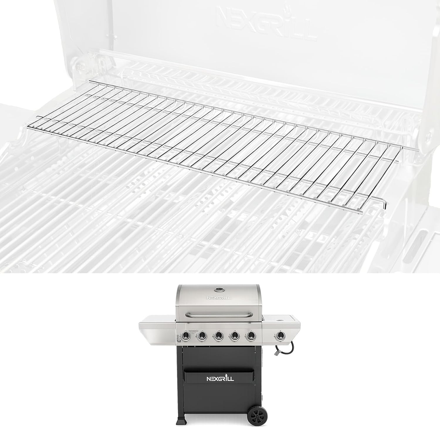 Nexgrill 720-0888S Warming Rack – Stainless Steel, Easy to Clean, 25.7″ x 7.2″