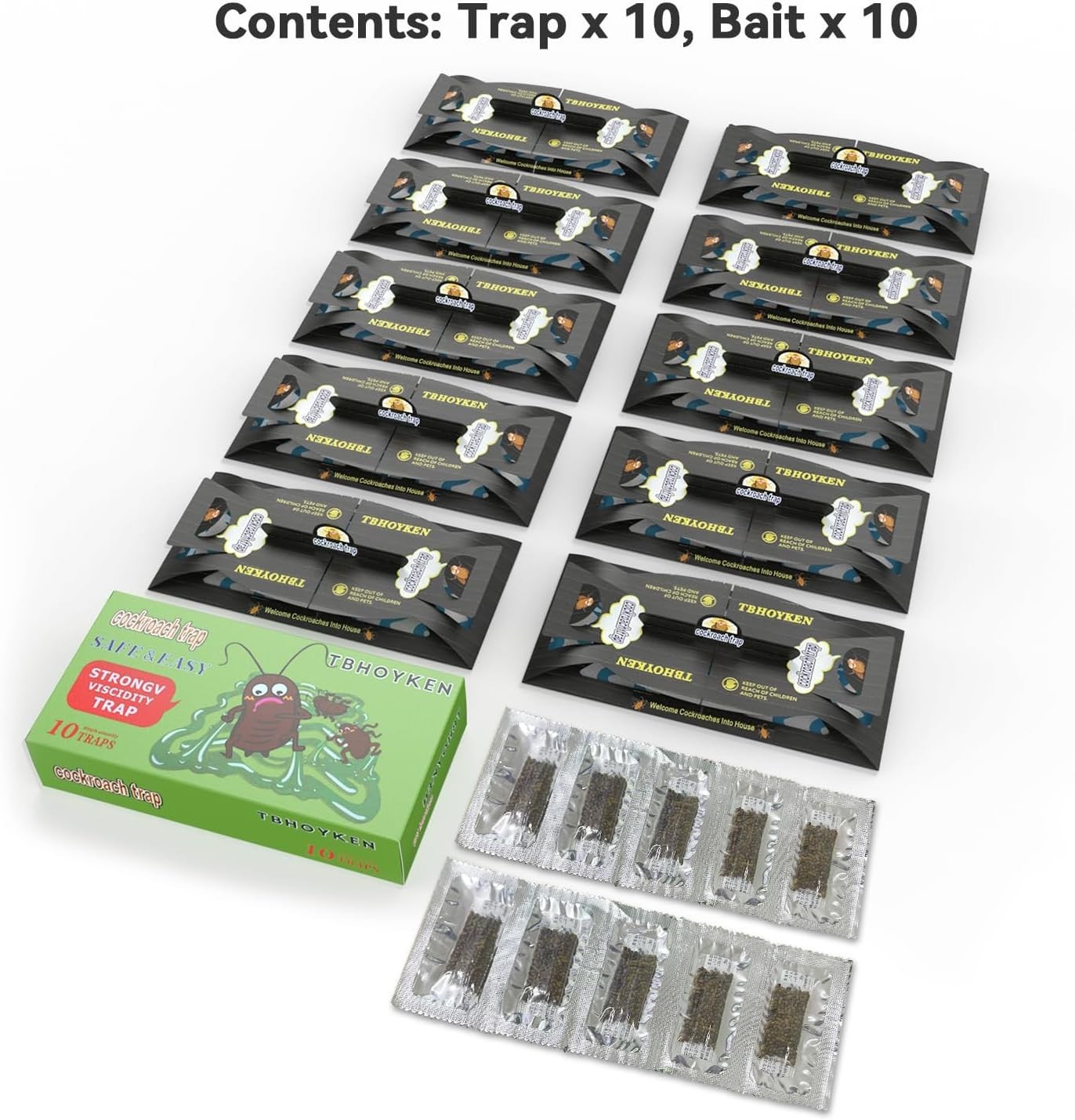 Roach Trap Cockroach Traps Killer Roach Indoor Sticky Glue Bait for Ants 10 PACK