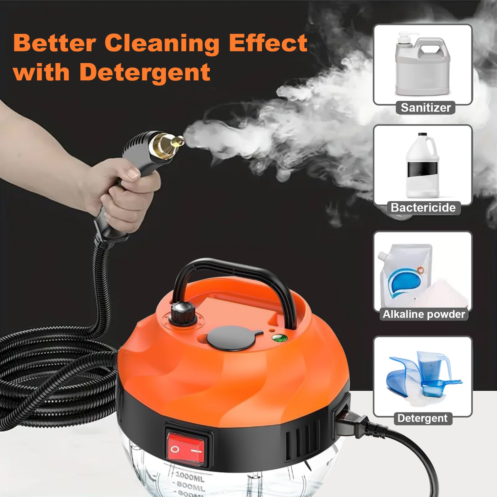 3800W Heavy-Duty High-Pressure Steam Cleaner Machine for Household&Car Cleaning