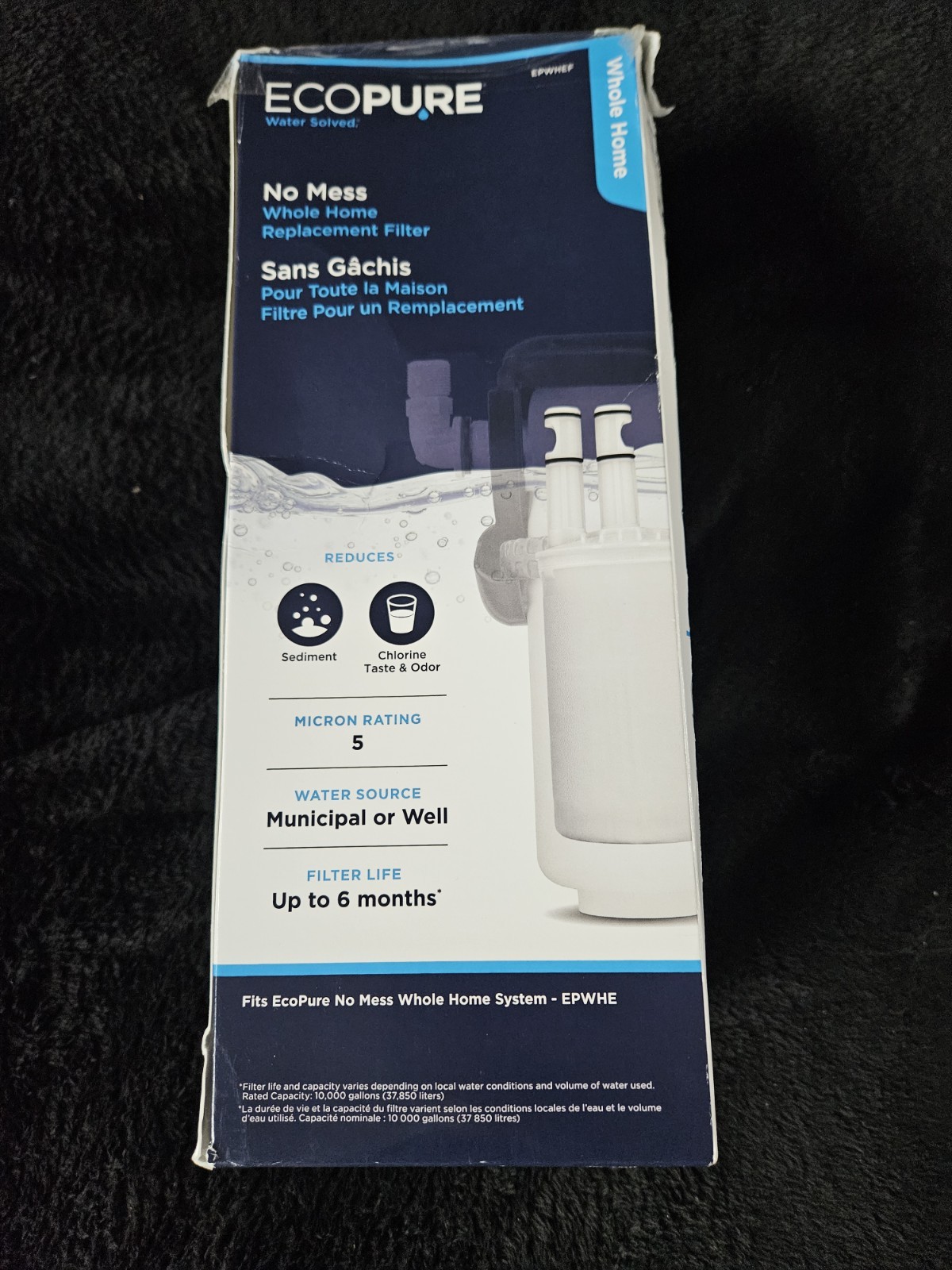 EcoPure EPWHEF Whole Home Replacement Filter, Transparent/White 6 Months – 1C
