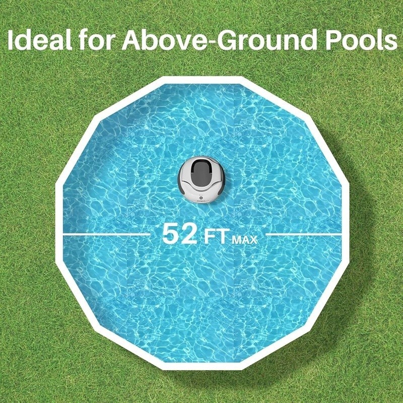 Cordless Robotic Pool Cleaner 5000mAh Battery 120min Runtime Automatic Vacuum US