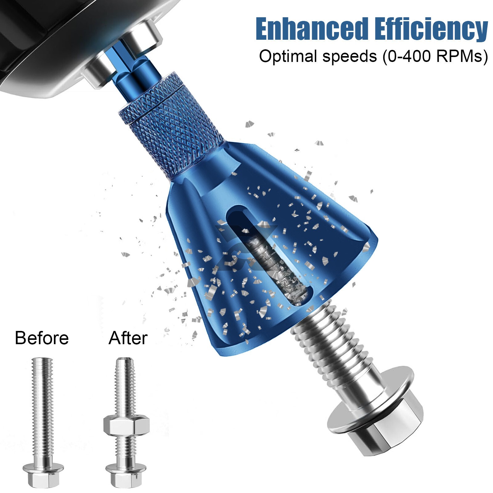 Heavy Duty External Deburring Chamfer Tool 2Pcs 1/4 Inch Hex Shank Drill Bit
