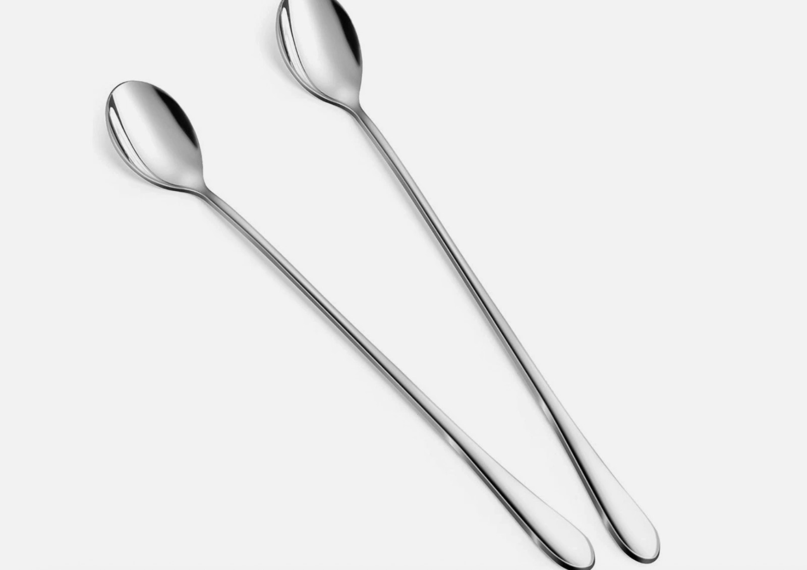 9-Inch Long Handle Stainless Steel Spoons for Coffee Stirring, Iced Tea,