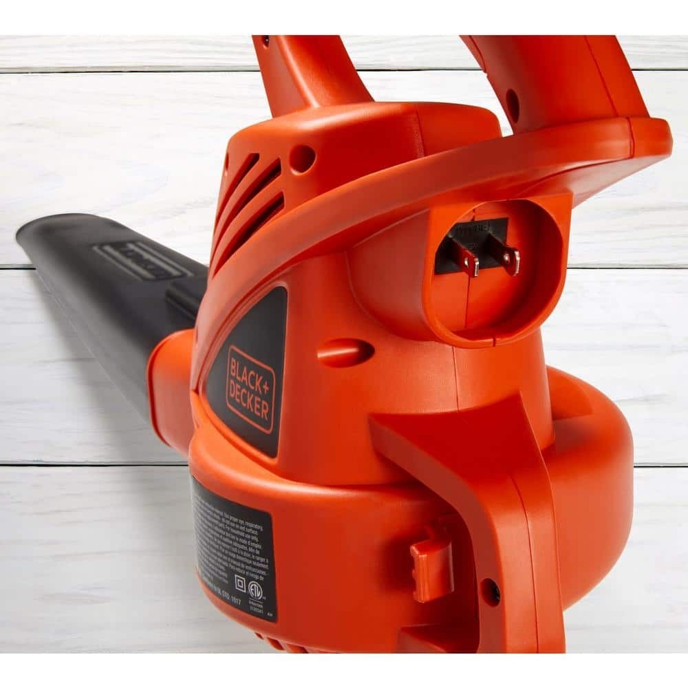 BLACK+DECKER 7 AMP 180 MPH 220 CFM Corded Electric Handheld Leaf Blower