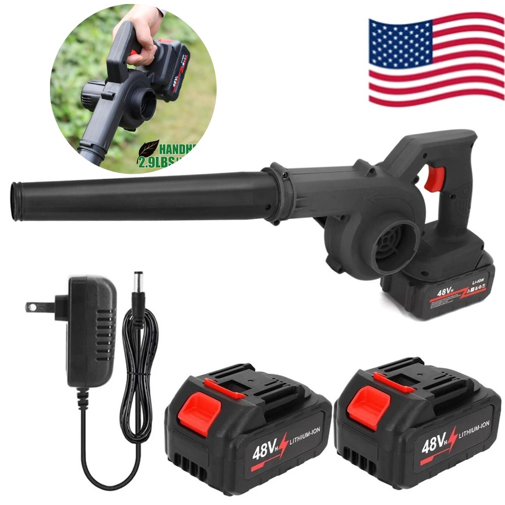New Cordless Leaf Blower Vacuum Handheld Electric Leaf Blower With 2 Battery USA