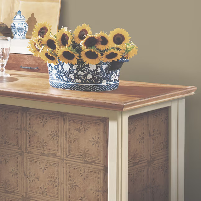 Copper Tin Tile Peel and Stick Wallpaper: Modern Metallic Accent for Any Room