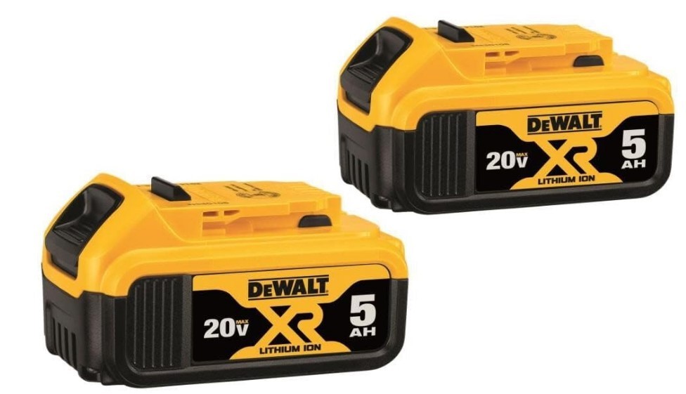 DEWALT 20V MAX XR Premium 5.0Ah Battery (2-Pack MAX XR 20V 5Ah Batteries)