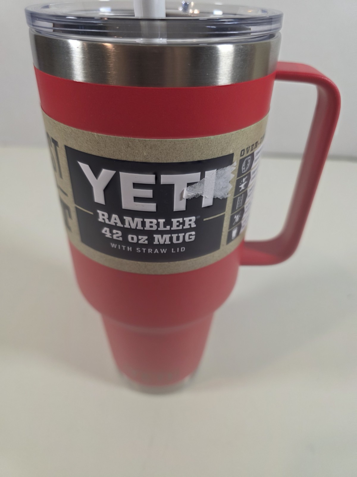 Yeti 42oz. Rambler With Straw Lid “Rescue Red” NEW