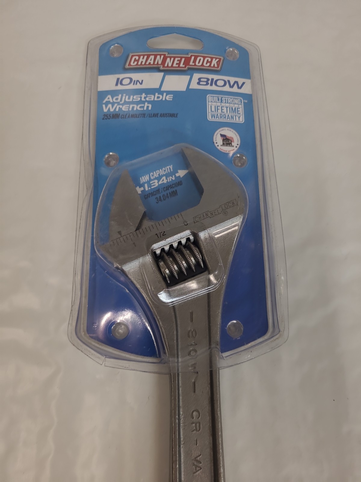 Channel Lock 810W Adjustable Wrench, 10″ Length, Chrome Vanadium (6H)