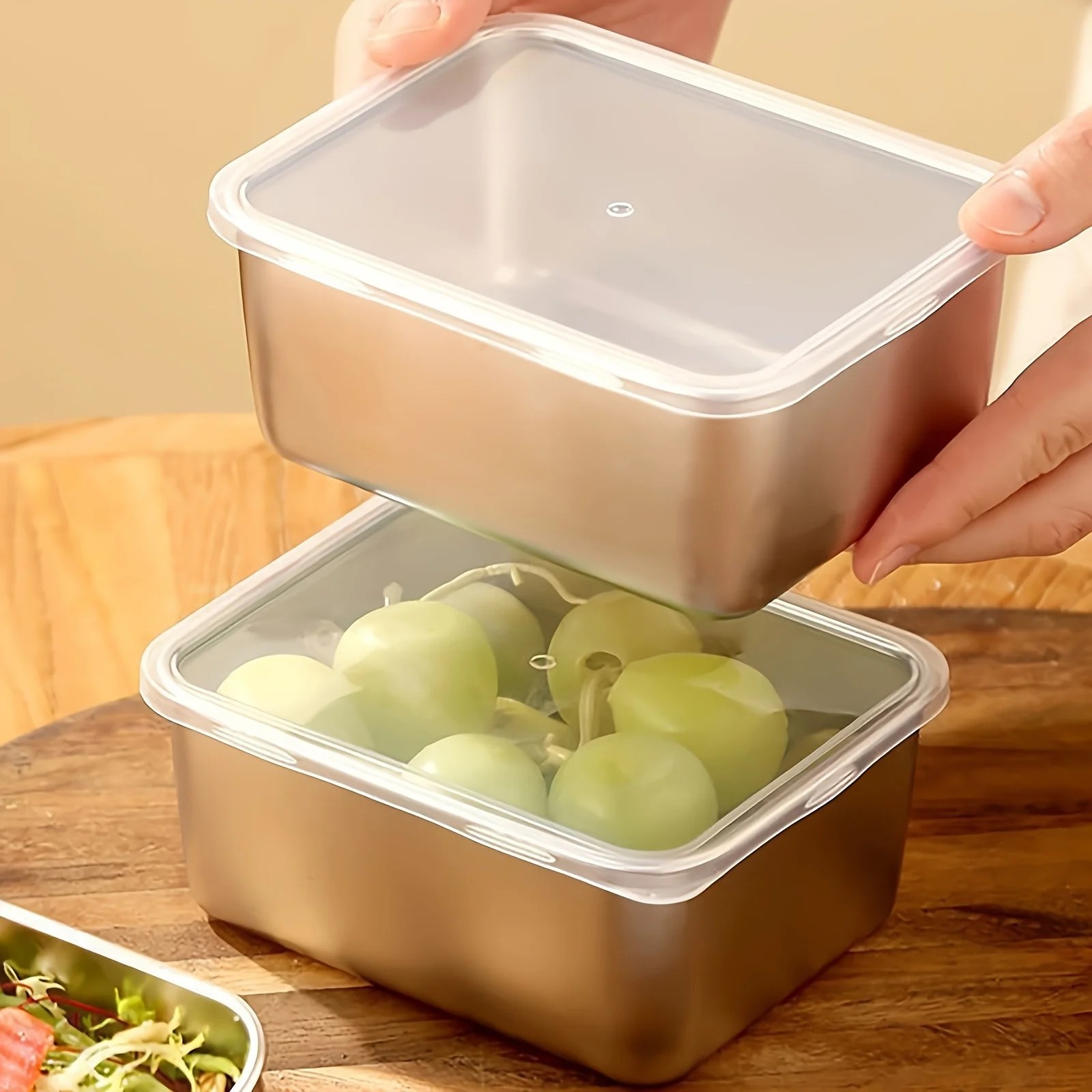 6pc Stainless Steel Food Storage Containers with Lids Leakproof Stackable Reusab