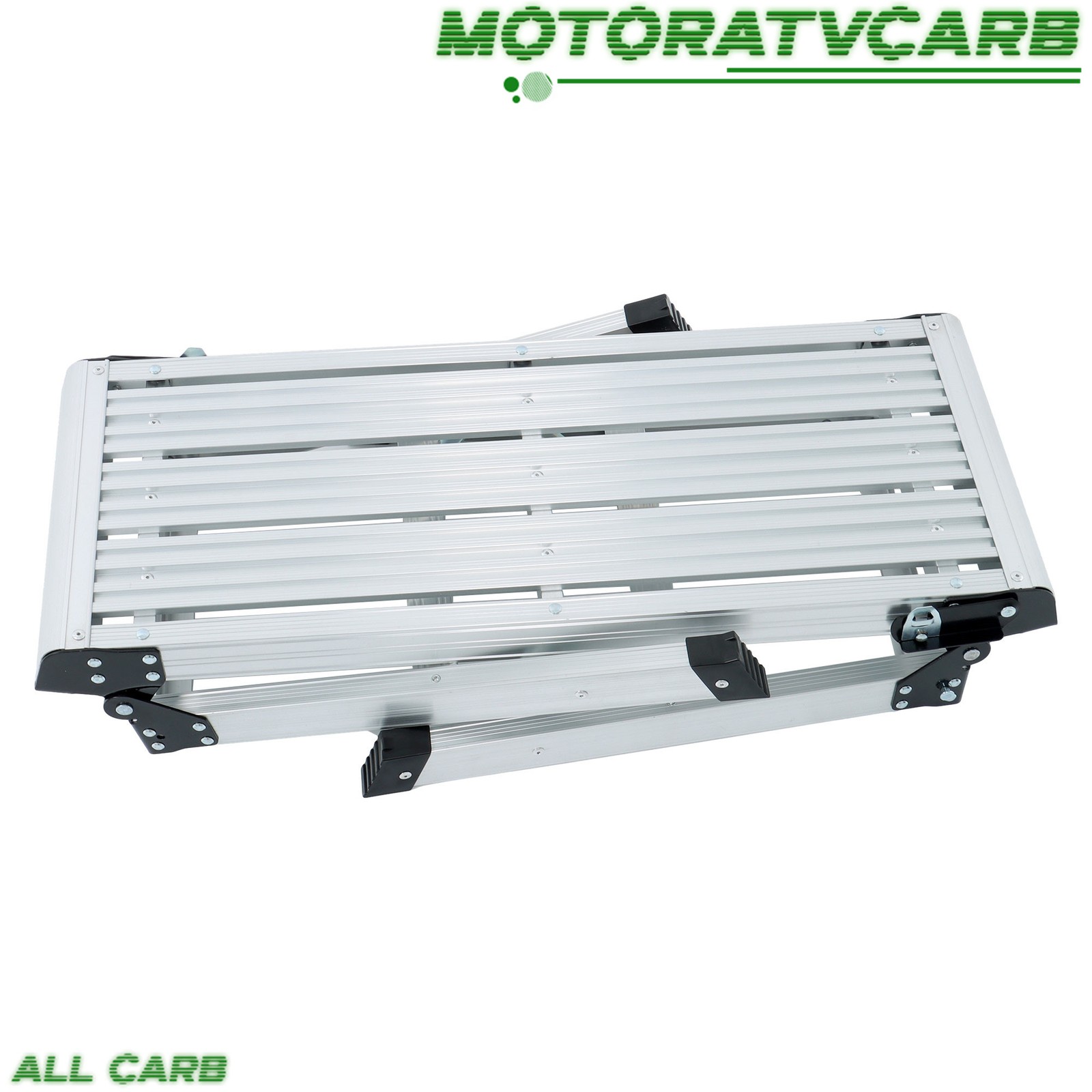 ALL-CARB 330 Lbs Capacity Work Platform Aluminum Step Ladder Heavy Duty Foldable