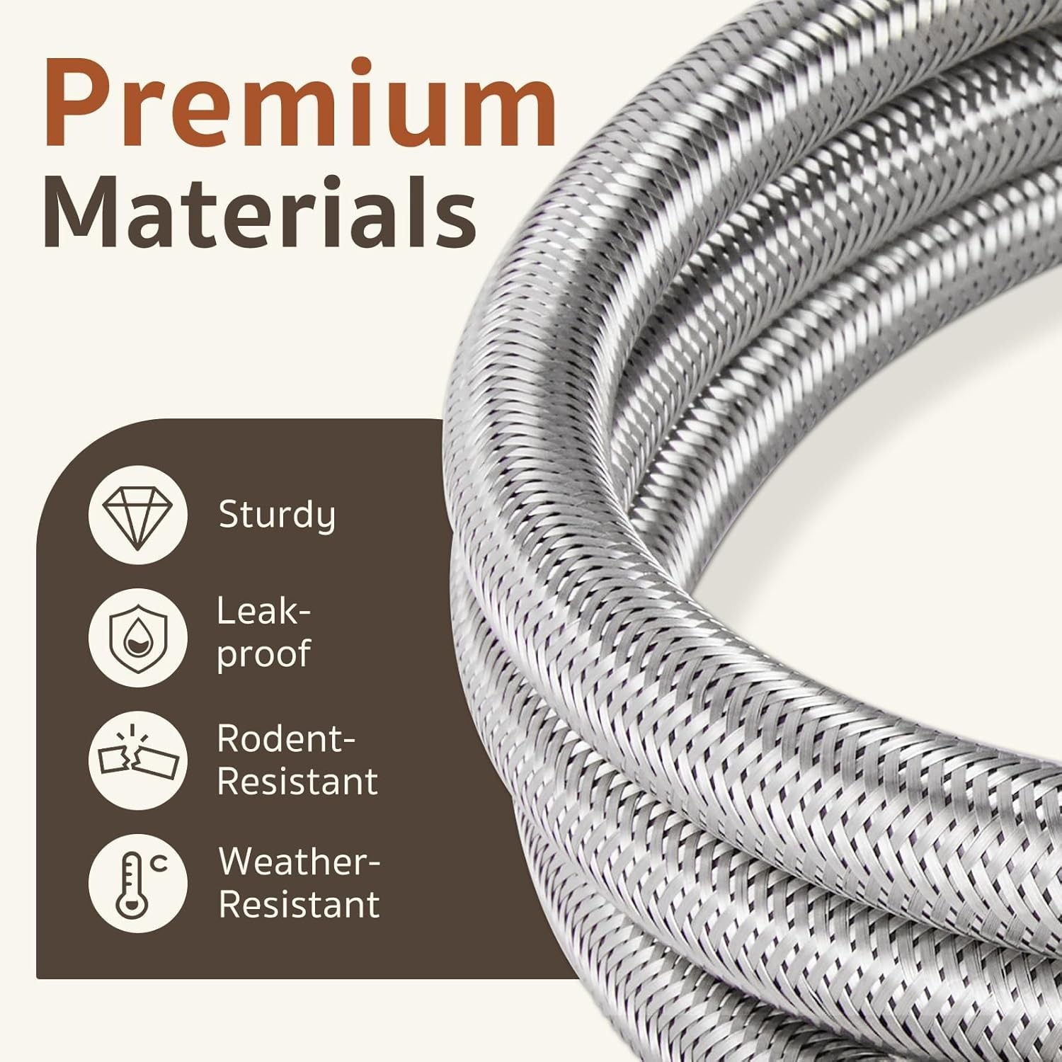 6FT 30PSI Adjustable High Pressure Propane LP Regulator Stainless Braided Hose