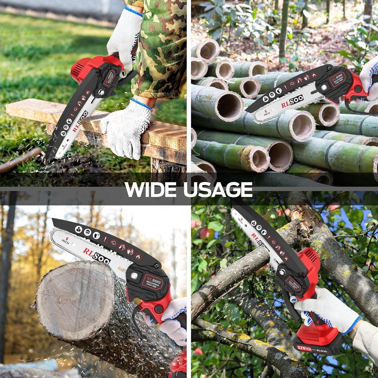 Lightweight 6-Inch Mini Chainsaw – Effortless Tree Trimming & Household Projects