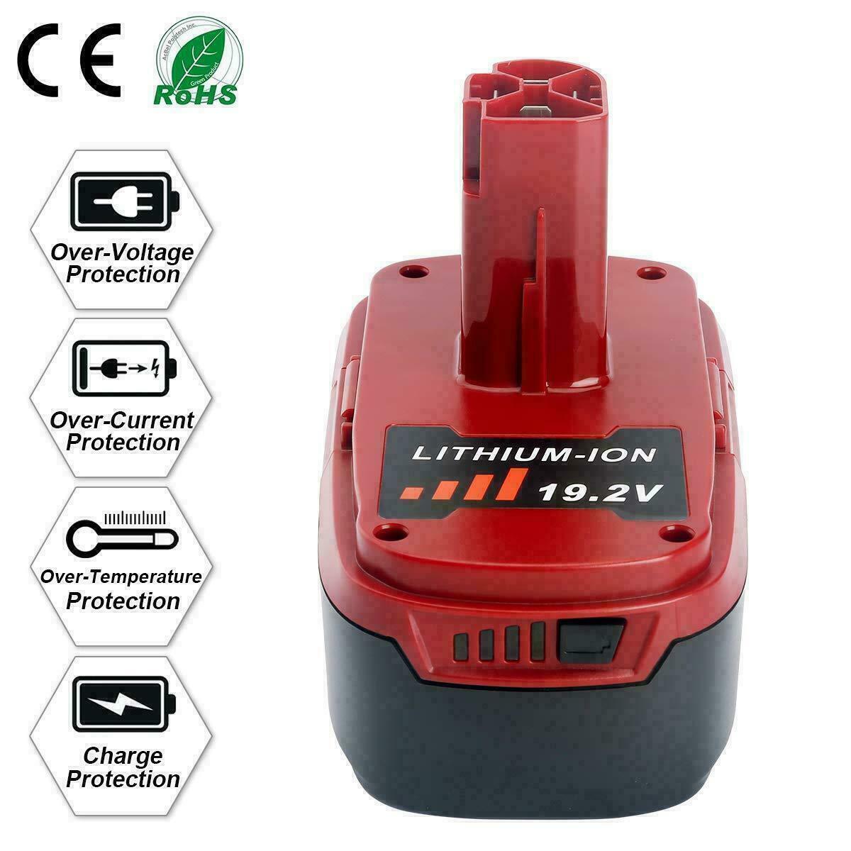 2pack 19.2 Volt XCP 8.0Ah Lithium Battery For Craftsman C3 Diehard PP2025 PP2030