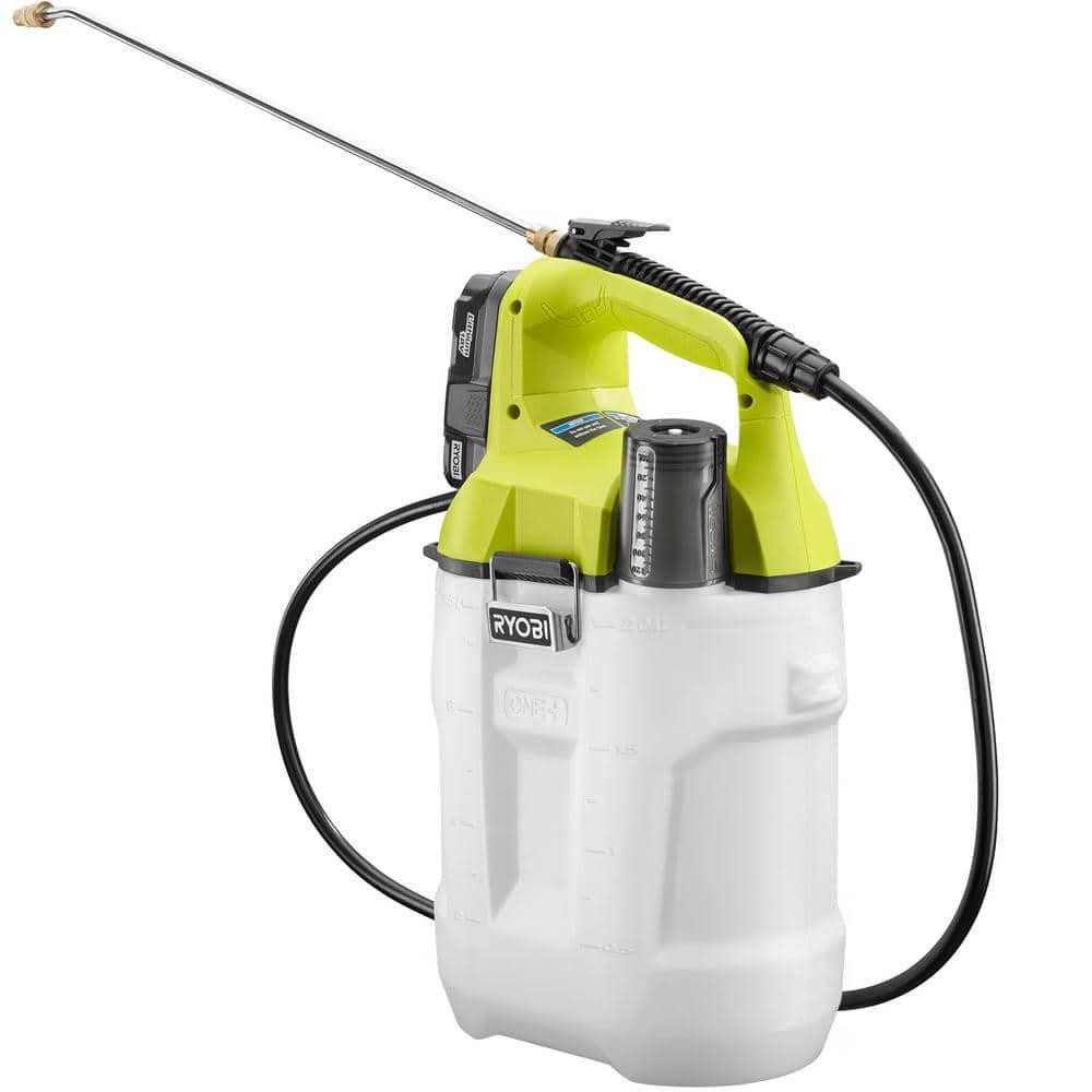 RYOBI 18V Cordless Battery 2 Gal. Chemical Sprayer With 2.0 Ah Battery + Charger