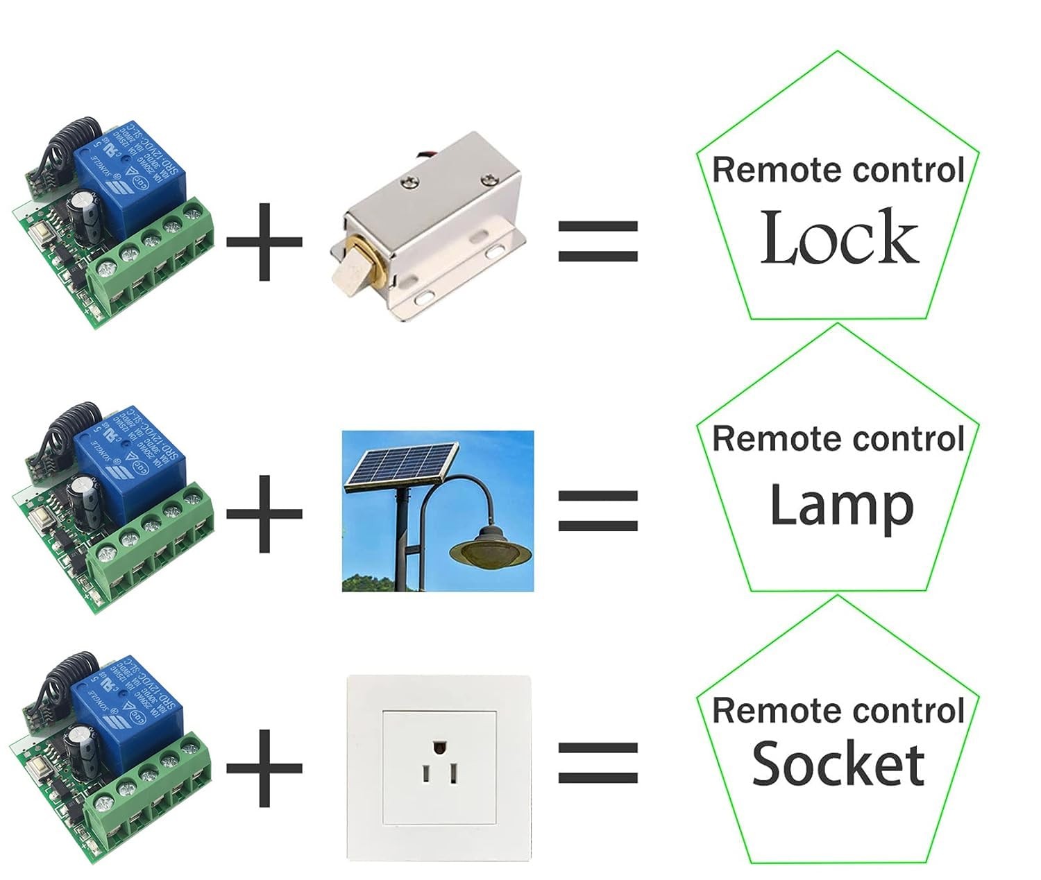 QIACHIP 433Mhz Universal Wireless Remote Control Switch DC 12V 1CH Relay Rece…