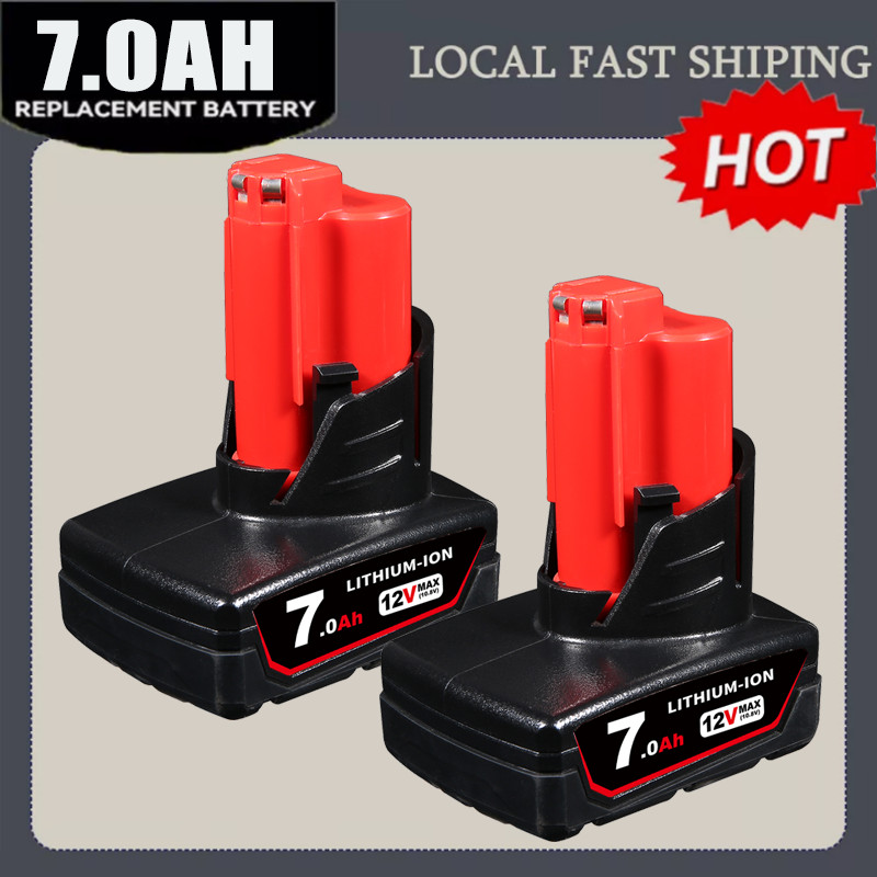 2X Battery For Milwaukee M12 LITHIUM 7.0Ah Extended Capacity 48-11-2460