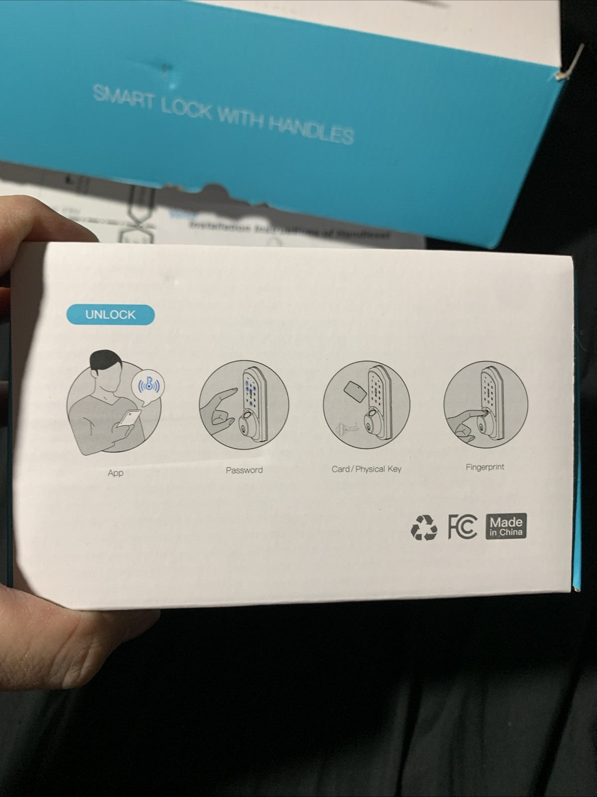 Veise Weatherproof Keyless Smart Lock With Handles Model VE07-H (Unused Set)