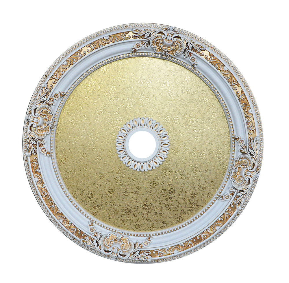 36″ ROUND CHANDELIER CEILING MEDALLION GOLD FLORAL FOYER DINING ROOM KITCHEN