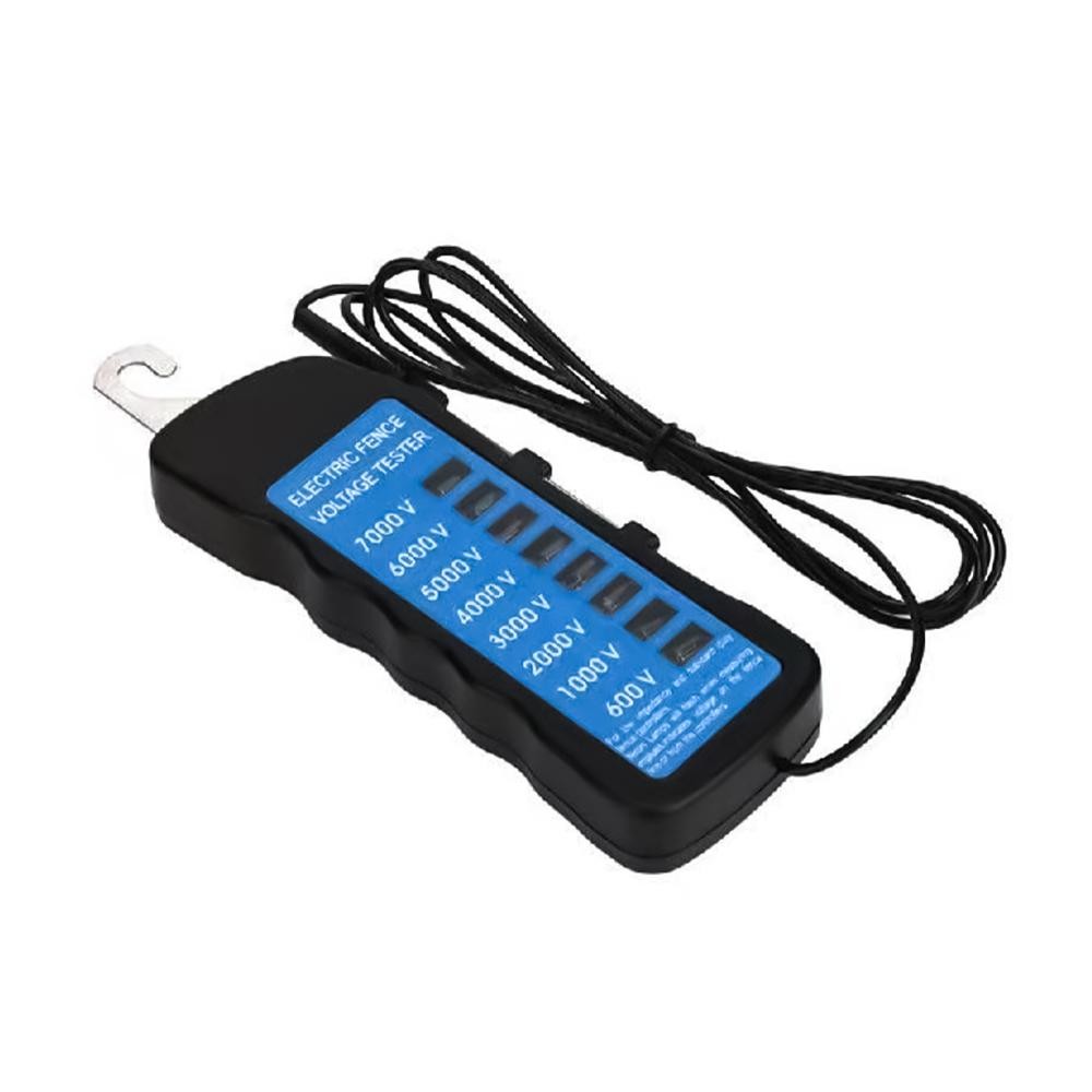 600V-7KV Garden Electric Fence Tester 8 Indicator Light Digital Voltmeter Device