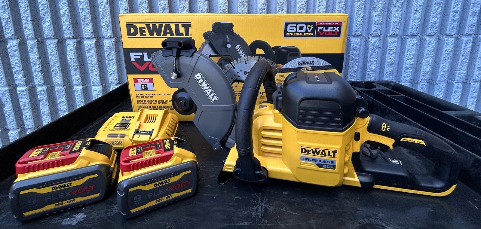 DeWalt DCS692X2 60V Max Brushless 9” Cut Off Saw Kit