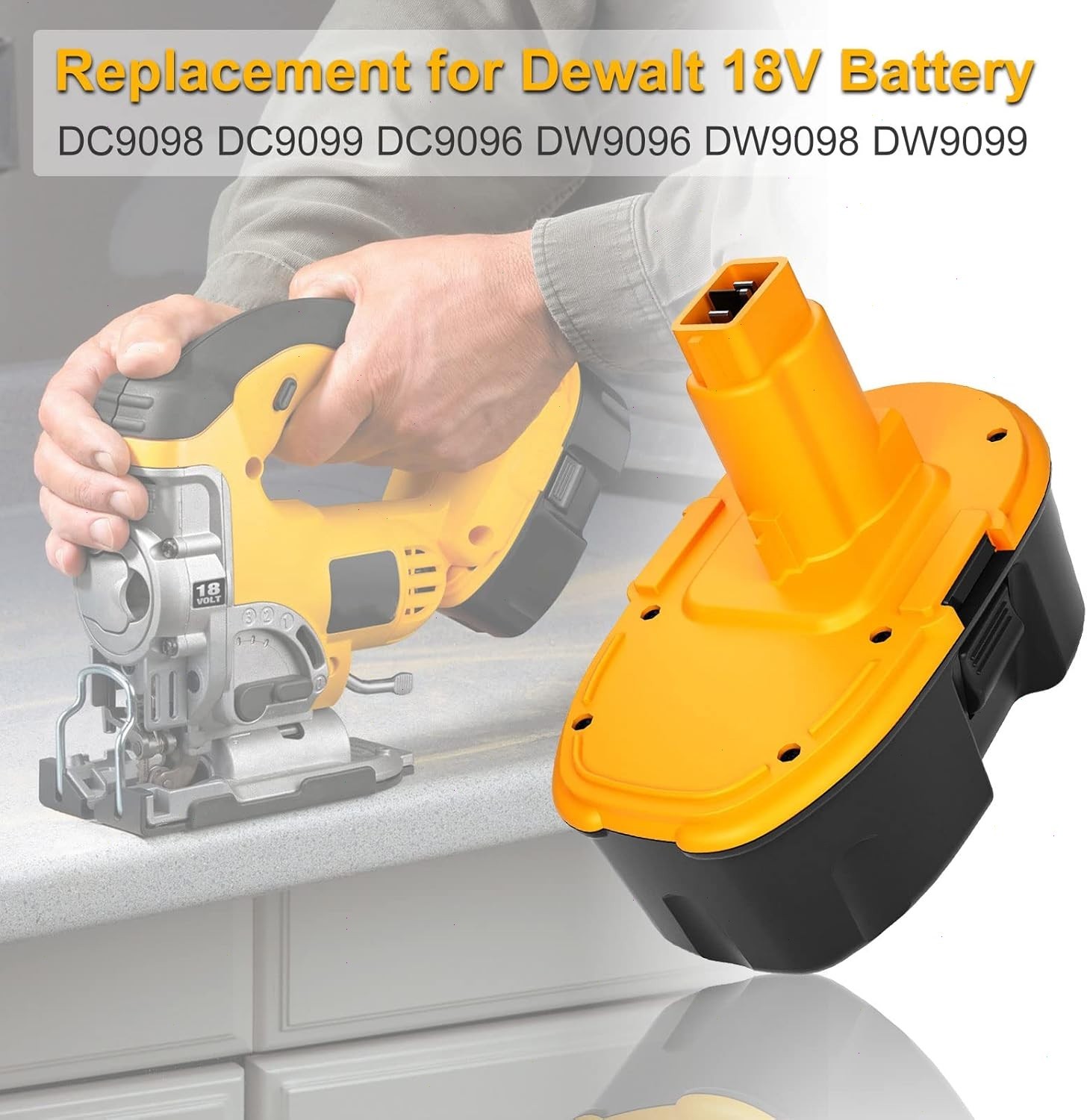 4PACK 2PACK 18V For Dewalt 18 VOLT XRP Ni-MH 7.0Ah Battery DC9099 DC9096 DC9098