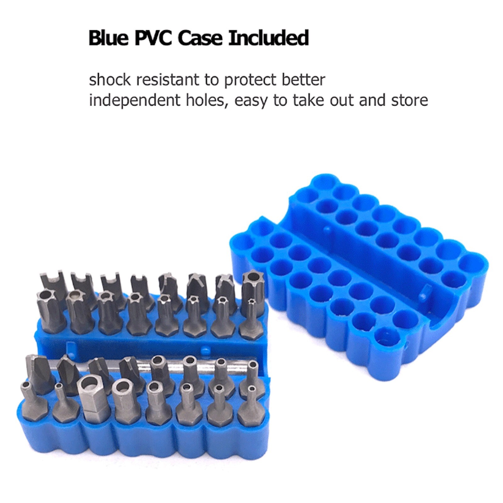 33PCS Hex Head Drill Torx Bit Set Tamper Security 1/4″ Extension Screwdriver Kit