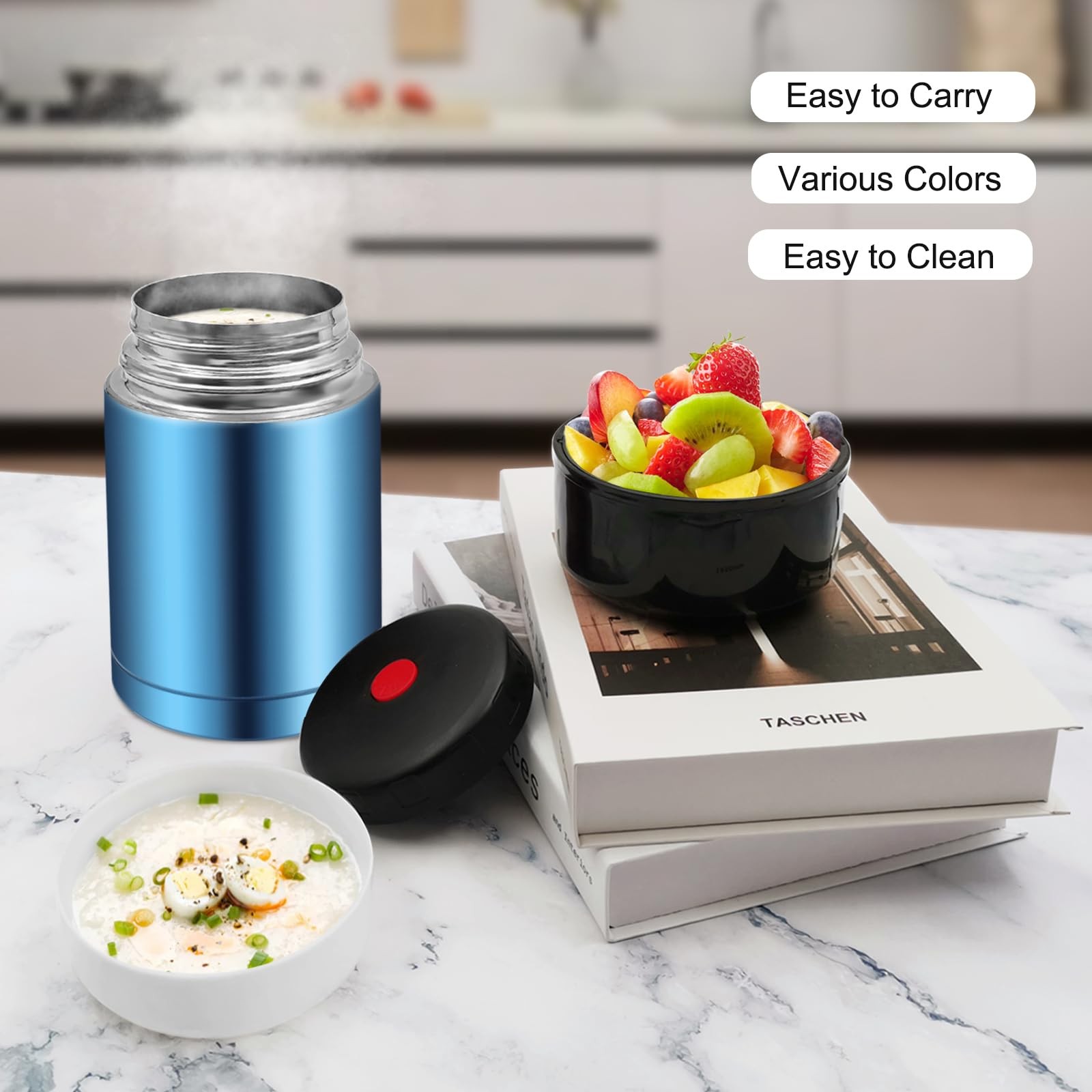 35Oz Soup Thermos, Stainless Steel Thermos for Hot Food, Wide Mouth Food Thermos