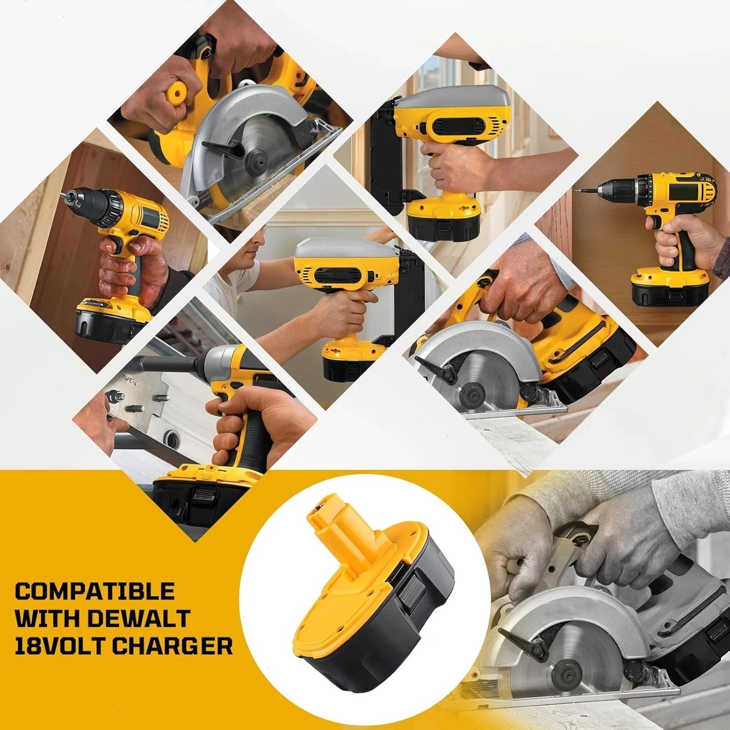 2Pack 18 Volt XRP Battery/ Charger for DeWalt DC9096-2 DC9098 DC9099 DW9096