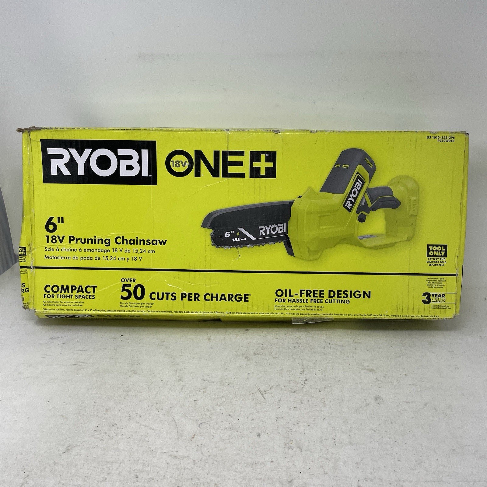 Ryobi One+ 18V 6 in. Cordless Battery Compact Pruning Mini Chainsaw *Tool Only*