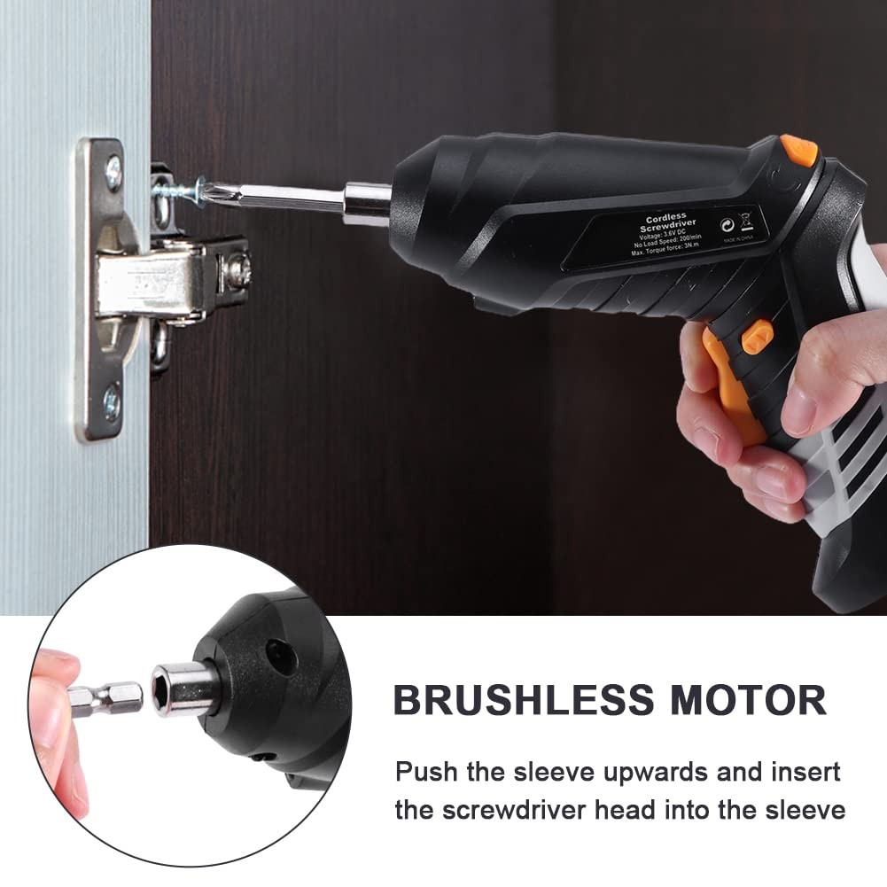 Cordless Screwdriver Set, 3.6V 1300mAh Mini Power Screwdriver, USB Rechargeab…