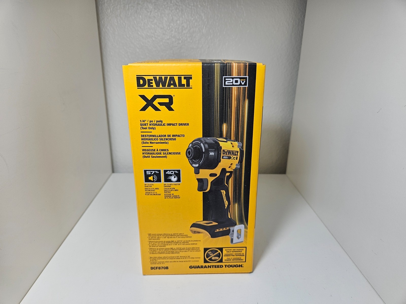 Brand NEW DeWALT DCF870B MAX 20V Brushless Cordless 1/4″ Quiet HydrauIic Impact