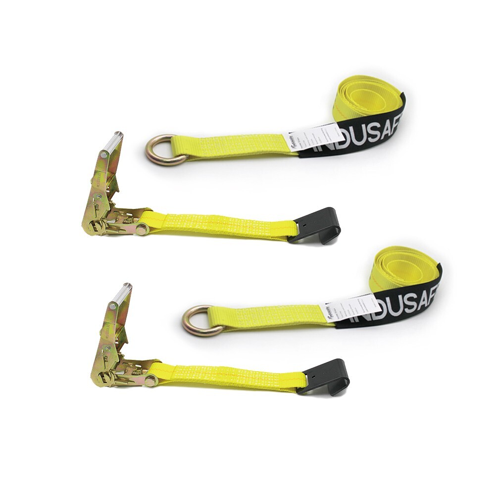 Axle Straps with Flat Hook Car Trailer Hauler Ratchet Tie Down Strap BS 10000lbs