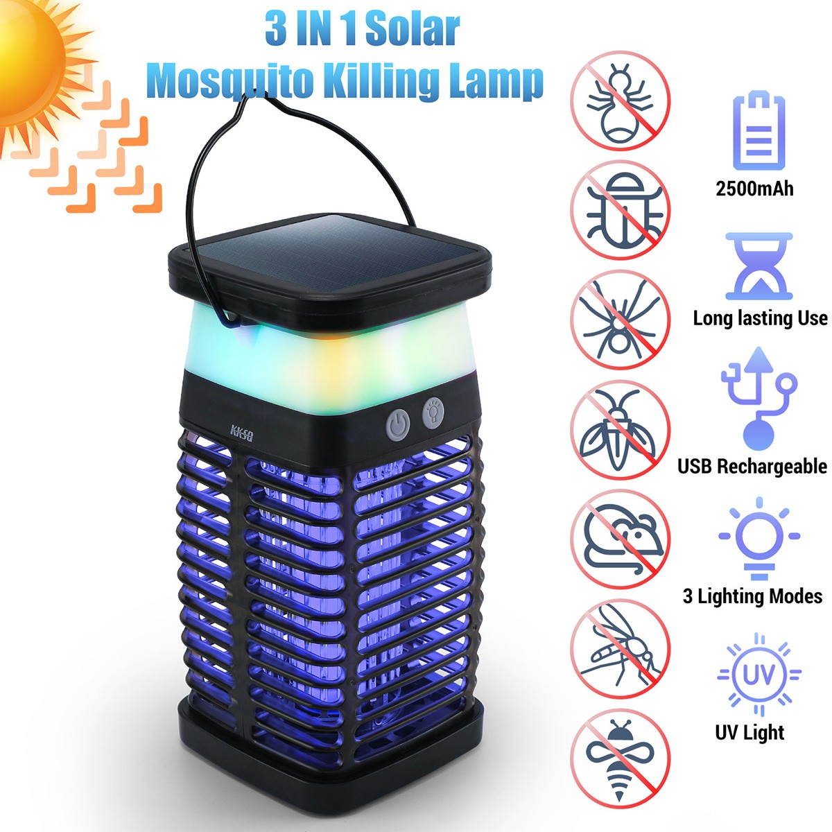 Electric Fly Bug Zapper Mosquito Insect Killer LED Light Trap Pest Control Lamp