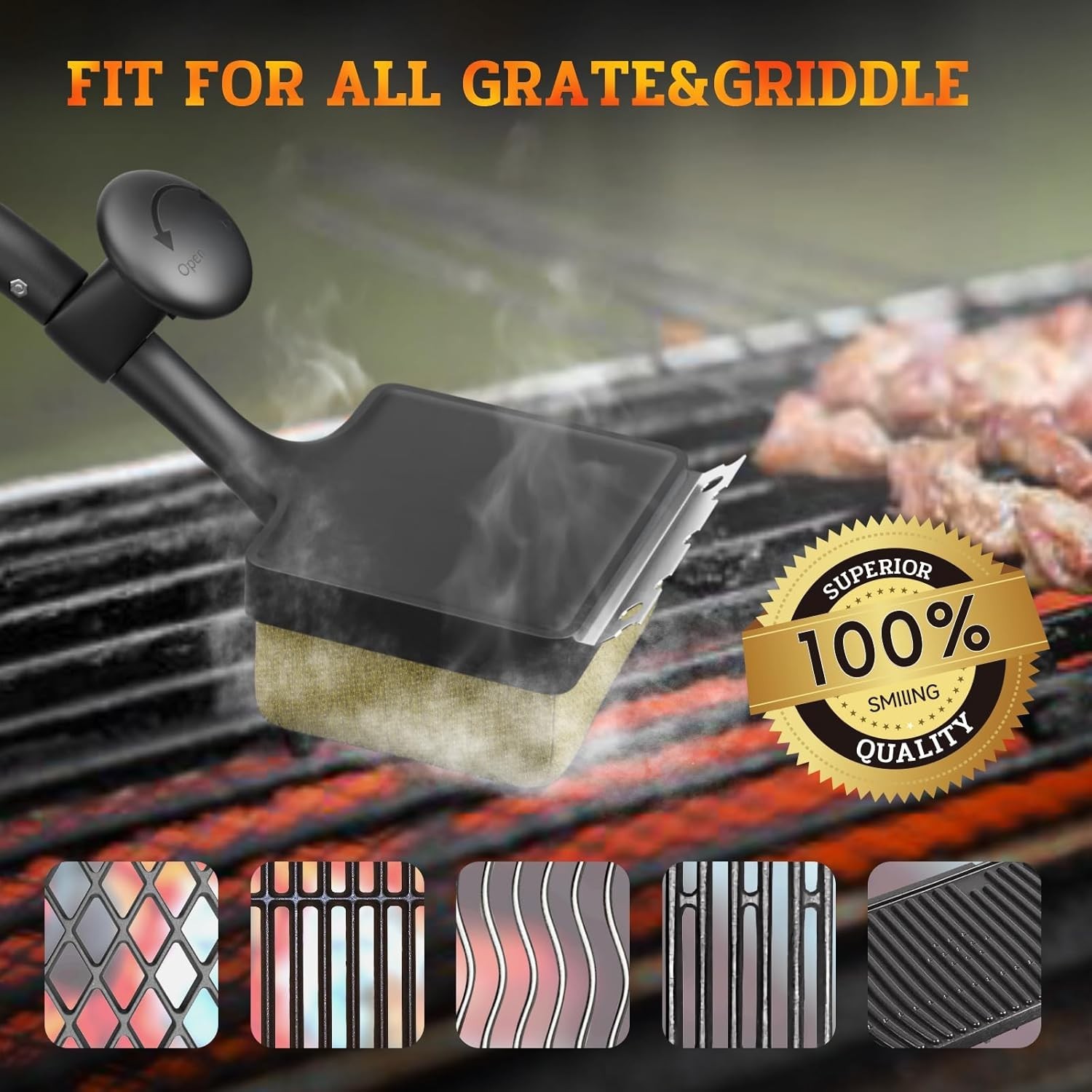 Grill Brush and Scraper, Bristle Free Steam Cleaning Safe for All Grill Types…