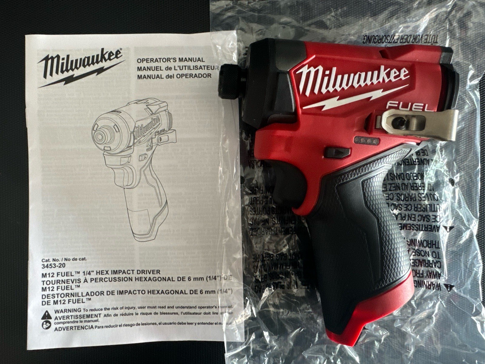 Milwaukee M12 3453-20 FUEL 1/4″ Hex Impact Driver GEN 3 12V Cordless Tool Only
