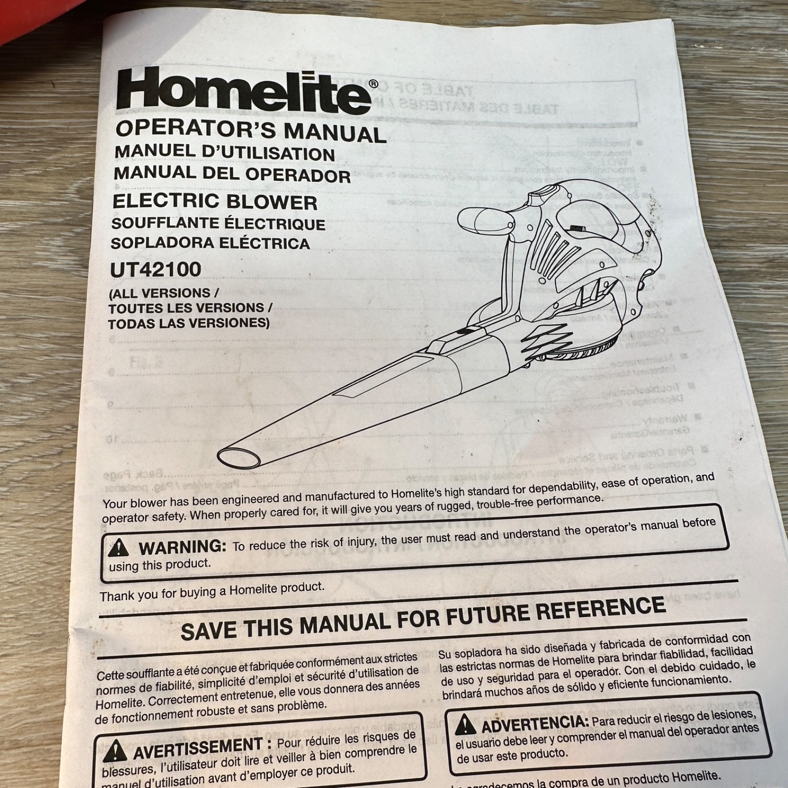 Homelite 2-Speed Electric Leaf Blower 150mph – UT42100A – Excellent Condition