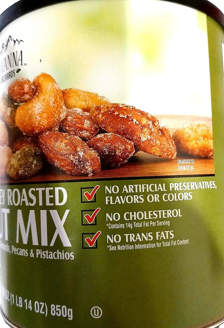 Savanna Orchards Honey Roasted Nut Mix Cashew/Almonds/Pecans 30 Oz EXP 11/2027