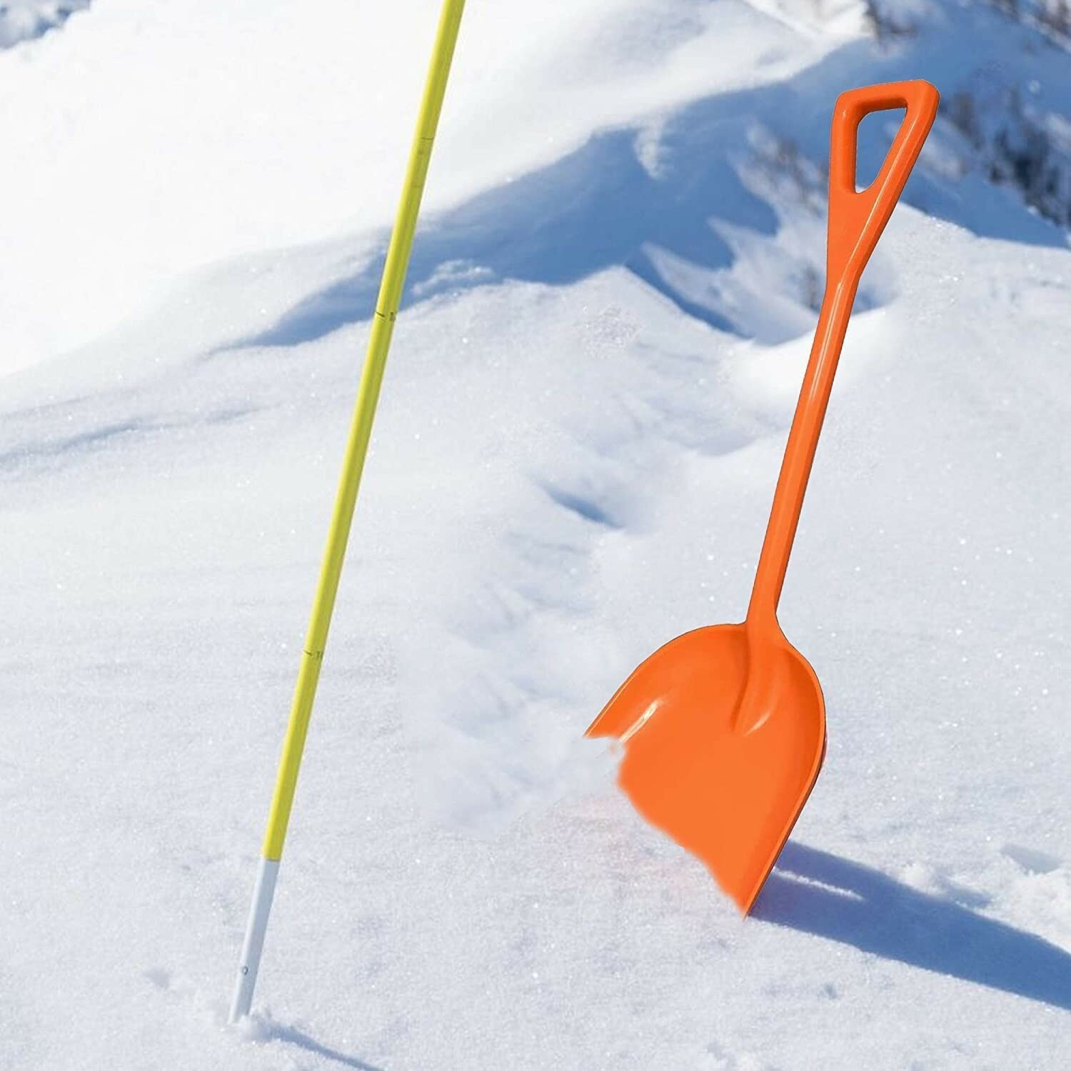 2Pack Ashman Plastic Snow Shovel with Durable Multi-Purpose Snow Plastic Shovel