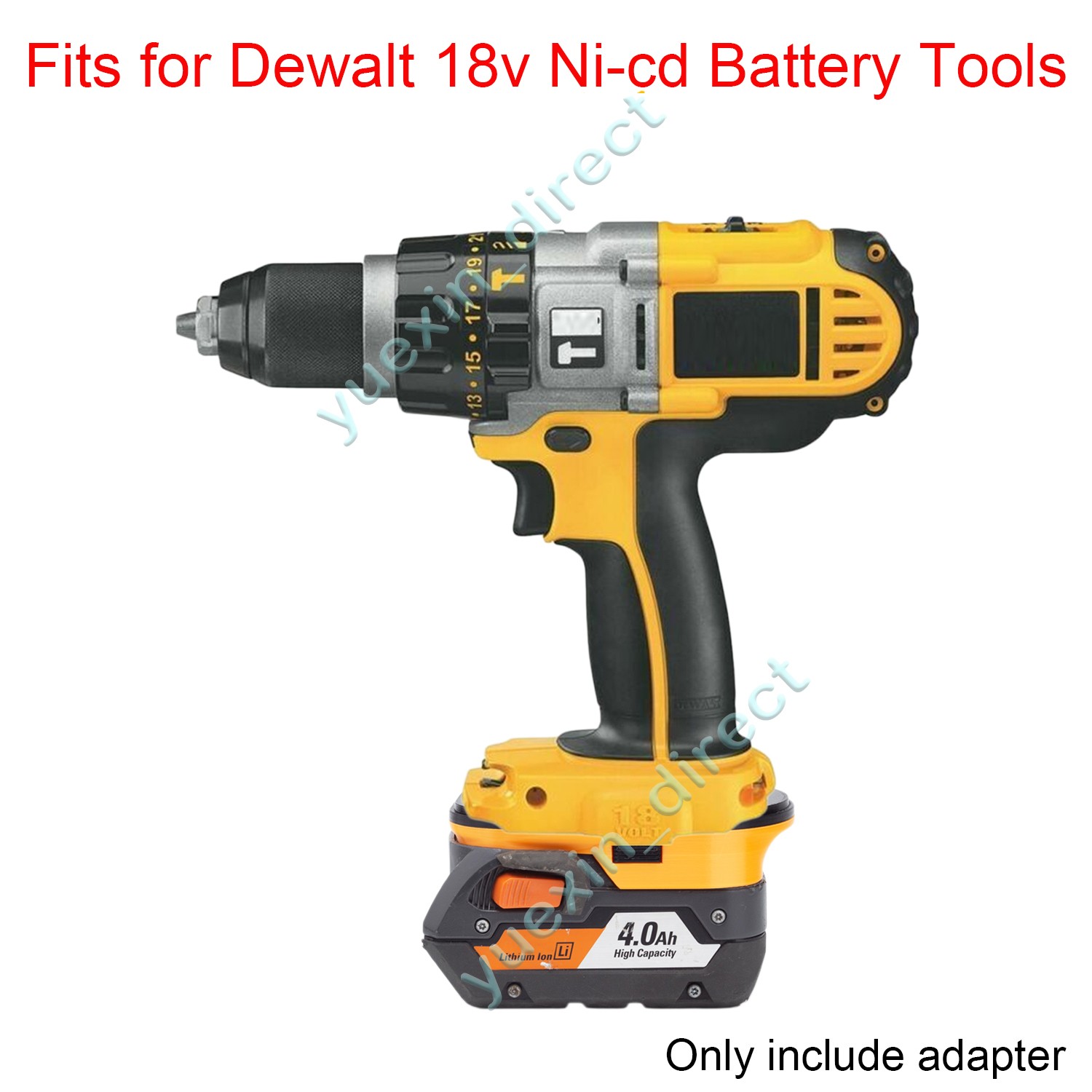 Battery Adapter For Ridgid 18V Battery Convert To Fits For Dewalt 18V Ni-cd Tool