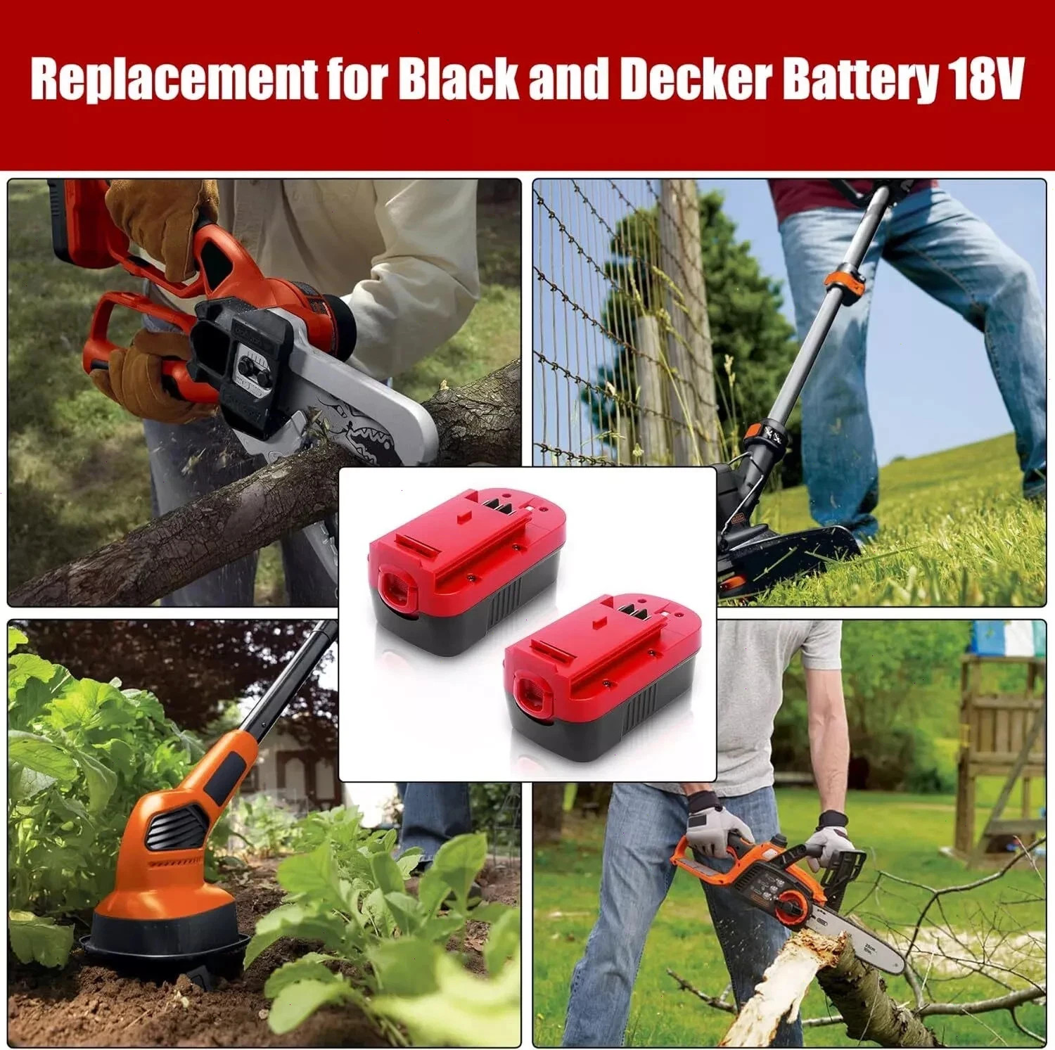 2Pack 18V for Black & Decker HPB18 18 Volt Battery/Charger HPB18-OPE 244760-00