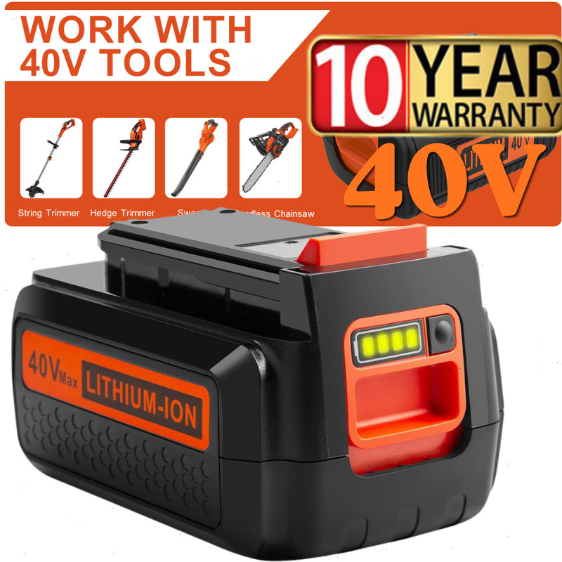 40V 2.0Ah for Black Decker 40 Volt Max Lithium Battery / Charger LBXR36 LBX2040