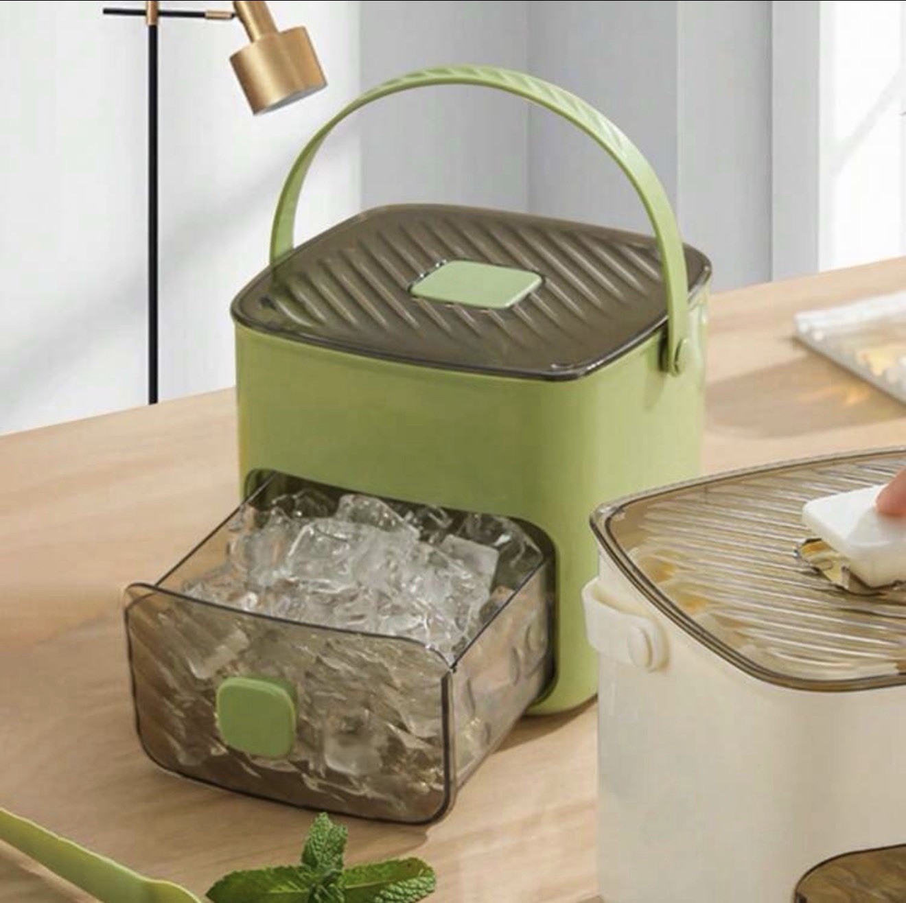 1pc Easy Release 48-Grid Ice Cube Tray One-Touch Ice Mold Storage Tray