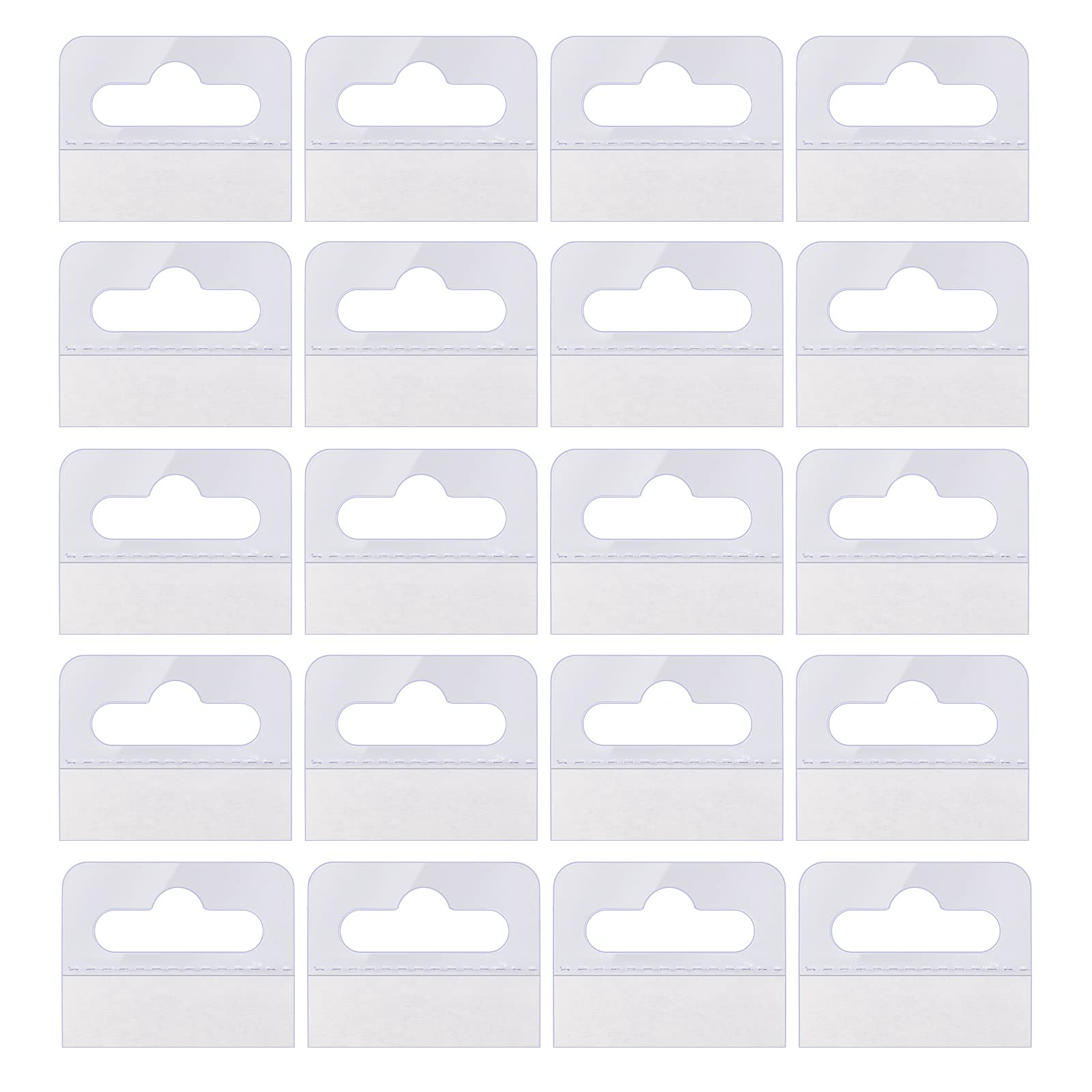 200 Pcs Self-Adhesive Hanging Tabs with Slot Holes for Sale Items Retail Store