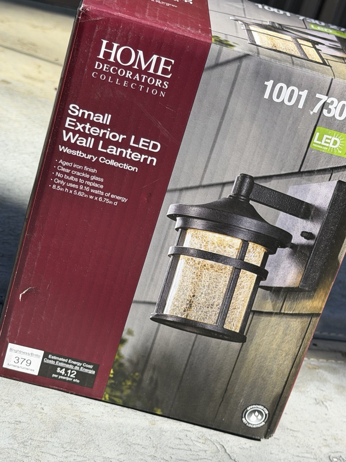 Home Decorators Collection Westbury 8.5 in. Aged Iron Small LED Outdoor Light