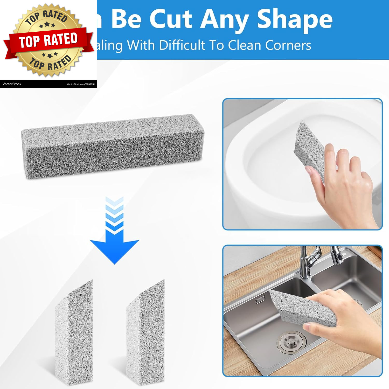 20 Pack Pumice Stone Toilet Bowl Cleaner, Pumice Stone for Cleaning Stick